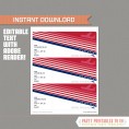 Editable Airplane Boarding Pass (Red, White and Blue) 